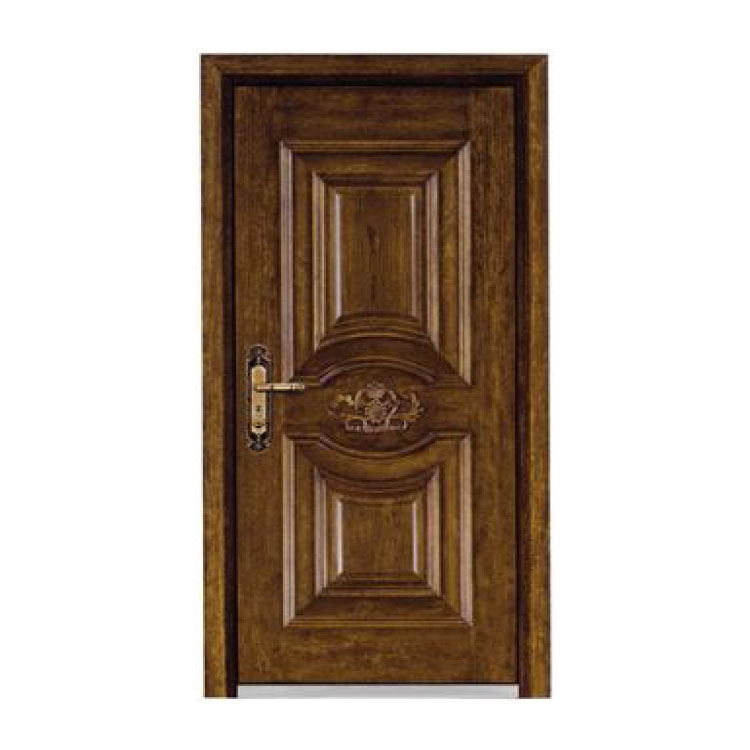 Painted Steel and Wood Entrance Door